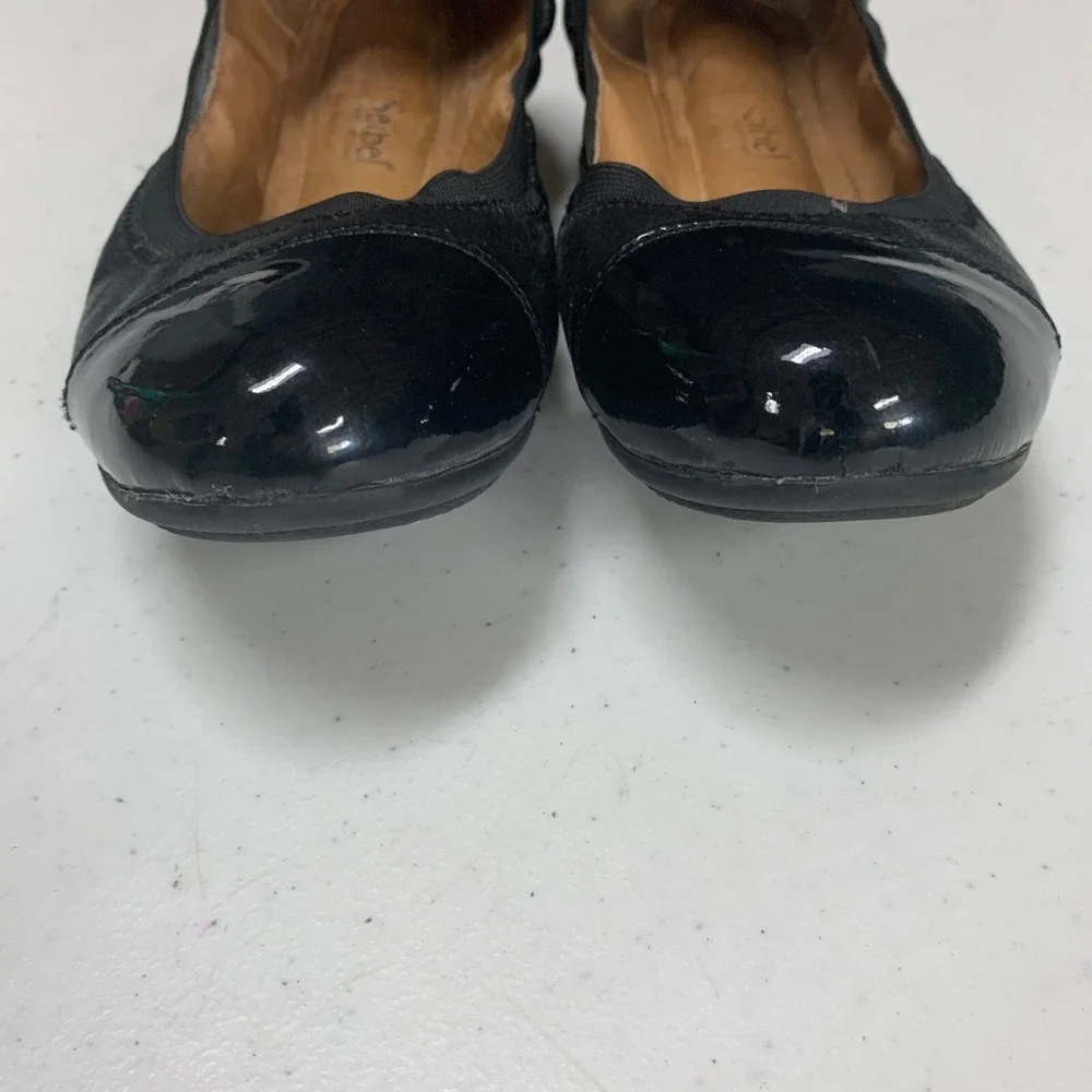JOSEF SEIBEL‎ EUR 37 US 6.5 Pippa Black Leather Round Cap Toe Ballet Flats